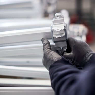 Produktion von Aluminium-Strukturen.