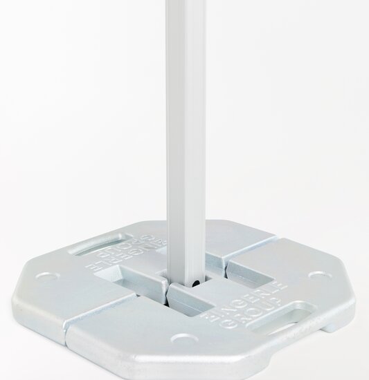 Piastra di base da 25 kg per la stabilizzazione dei gazebo pieghevoli Ecotent®.