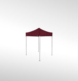 Un gazebo pieghevole bordeaux di 2x2.