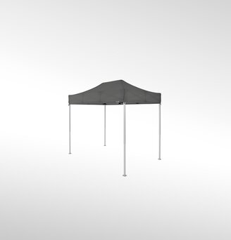 Un gazebo pieghevole grigio scuro di 3x2 m.