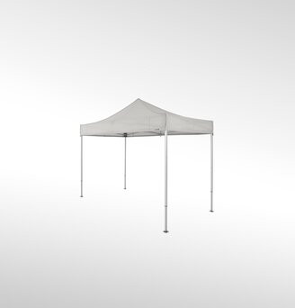 Gazebo pieghevole 4x2 m nel colore grigio chiaro.