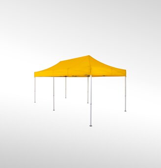 Gazebo pieghevole 3x3 m nel colore giallo.